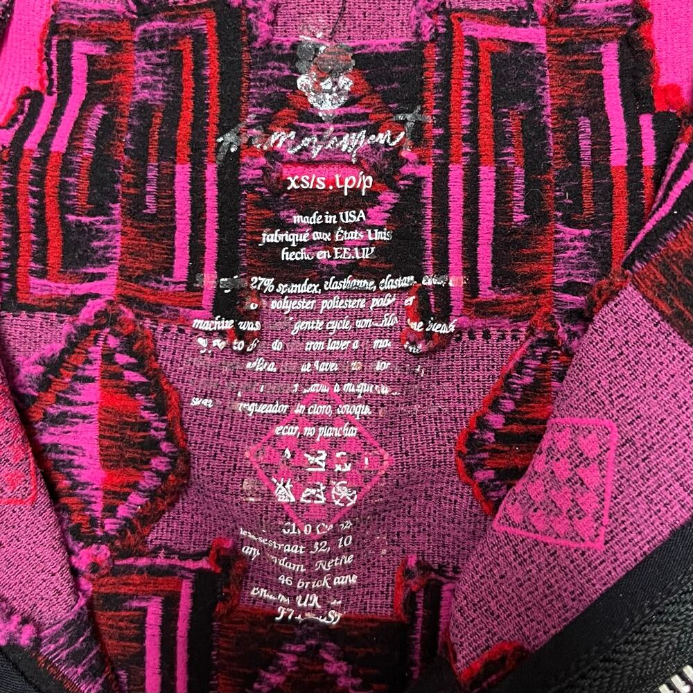 Free People Movement Stars From Mars Pink Geometric Half Zip Base Layer XS/S - Picture 4 of 7